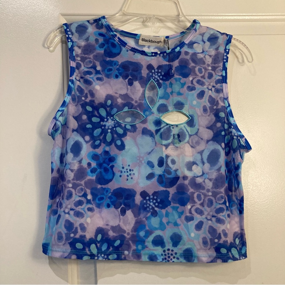 Cassie Laser Cut Crop Top with Mini Skirt Set NWT - Picture 6 of 14